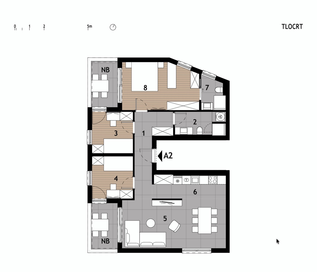 Nuova costruzione con vista mare, a 250 m dalla spiaggia, Podstrana