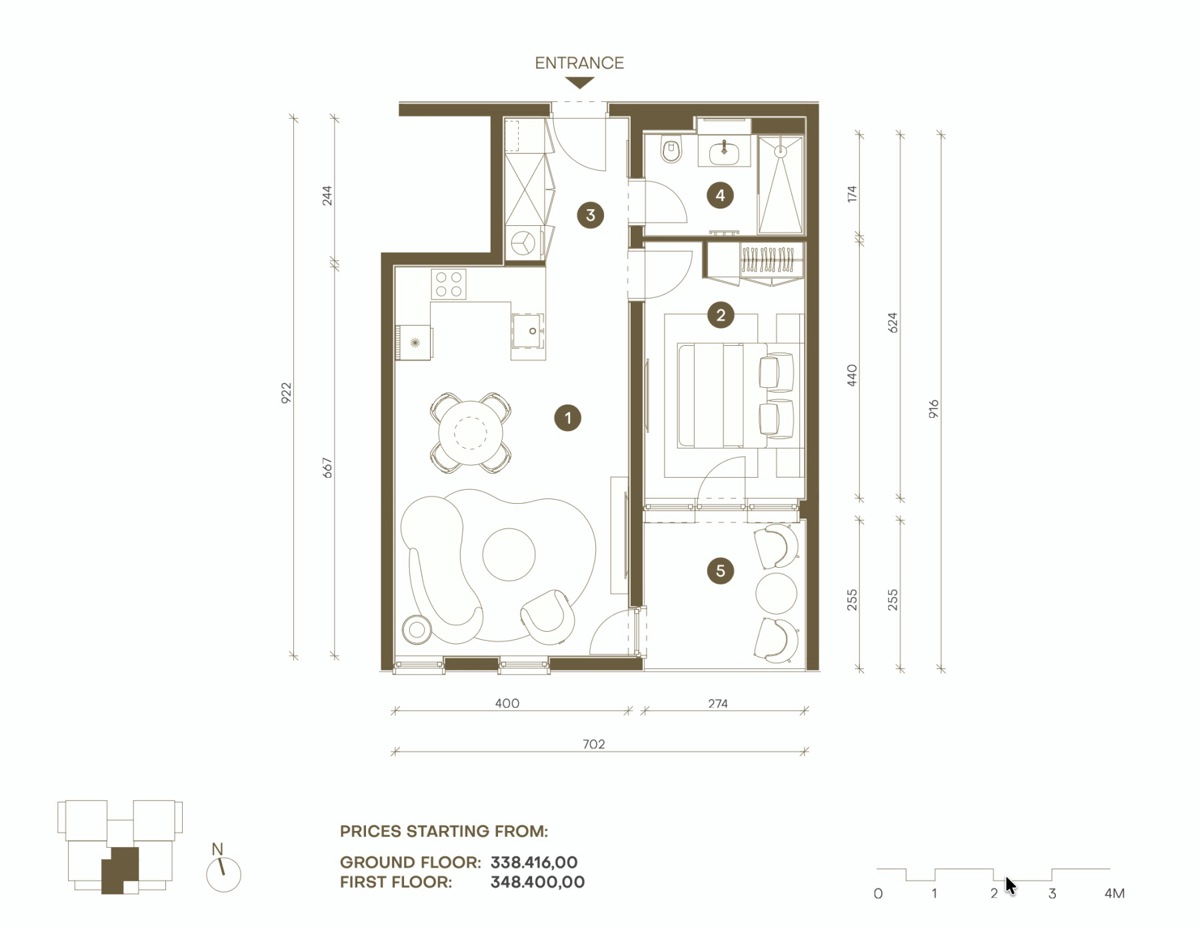 Appartamento a 20 m dal mare, 2 camere da letto | Vinodol Seafront Collection
