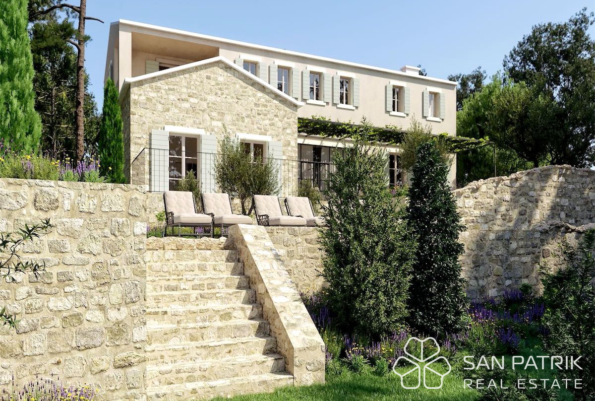 Villa di lusso in pietra (270 m2) nel cuore dell'Istria, vista mare e piscina