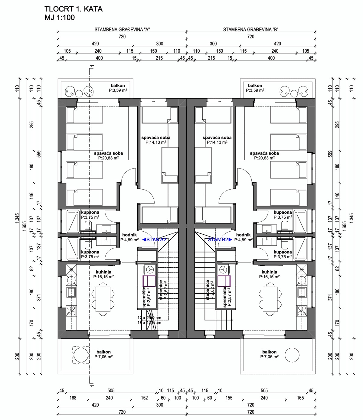 Occasione: Appartamento su due livelli (151 m2) a Resnik, nuova costruzione a 1.900 EUR/m2