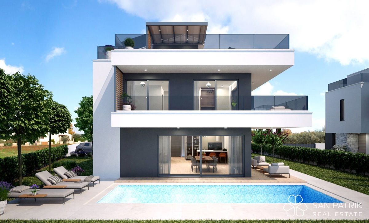 Villa moderna: tranquillo rifugio mediterraneo vicino a Poreč