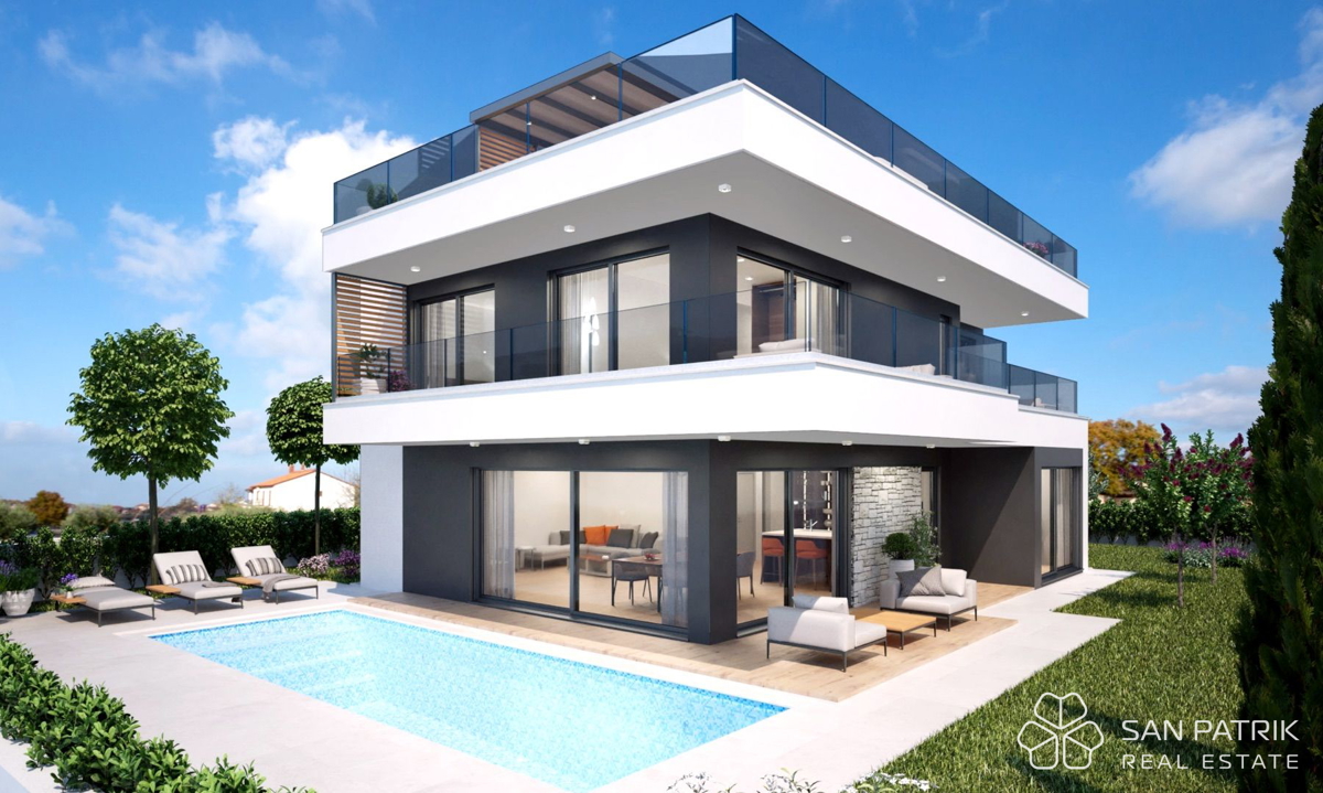 Villa moderna: tranquillo rifugio mediterraneo vicino a Poreč