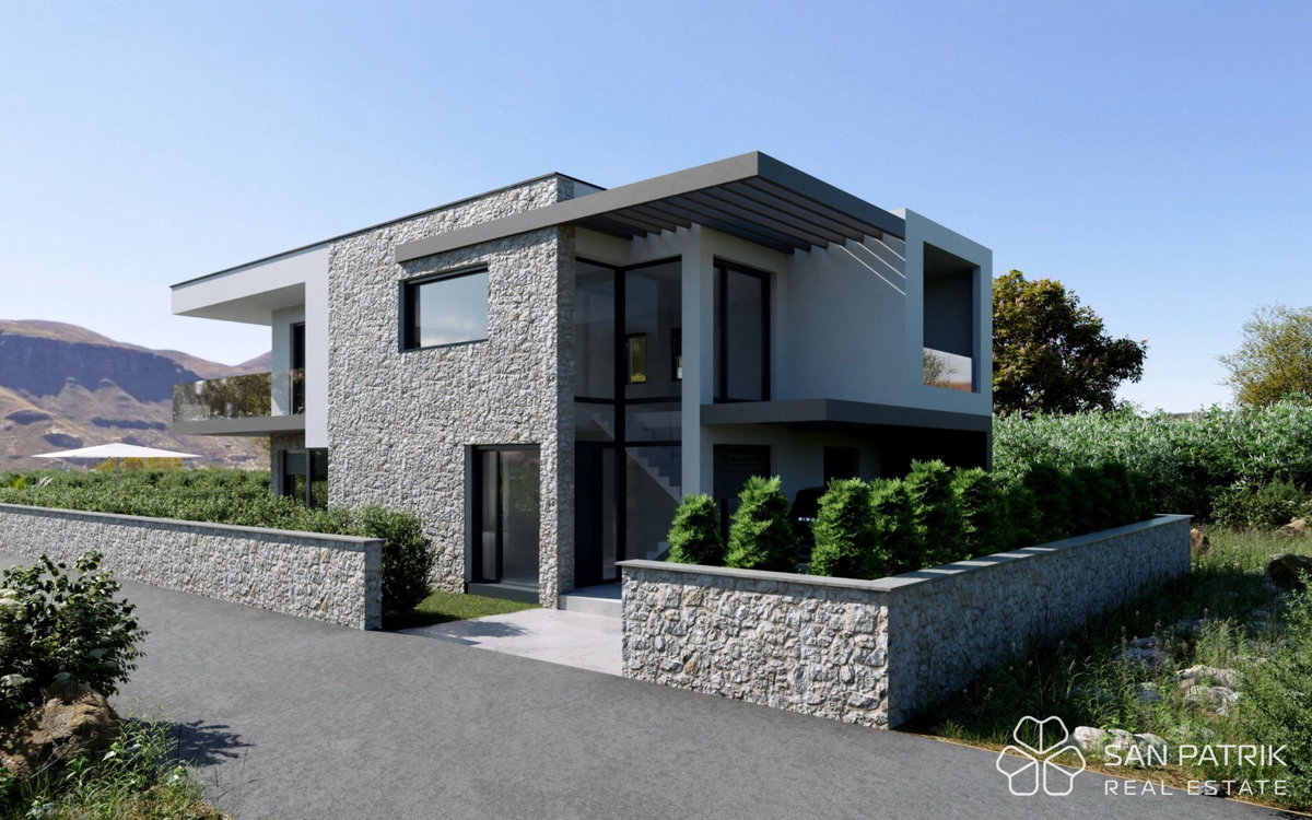 Murter, prima fila sul mare – villa con piscina e vista panoramica