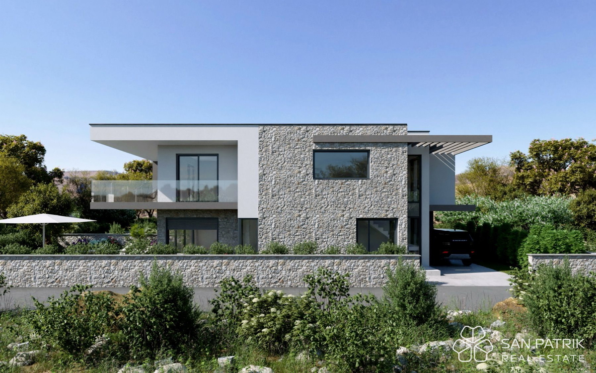 Murter, prima fila sul mare – villa con piscina e vista panoramica