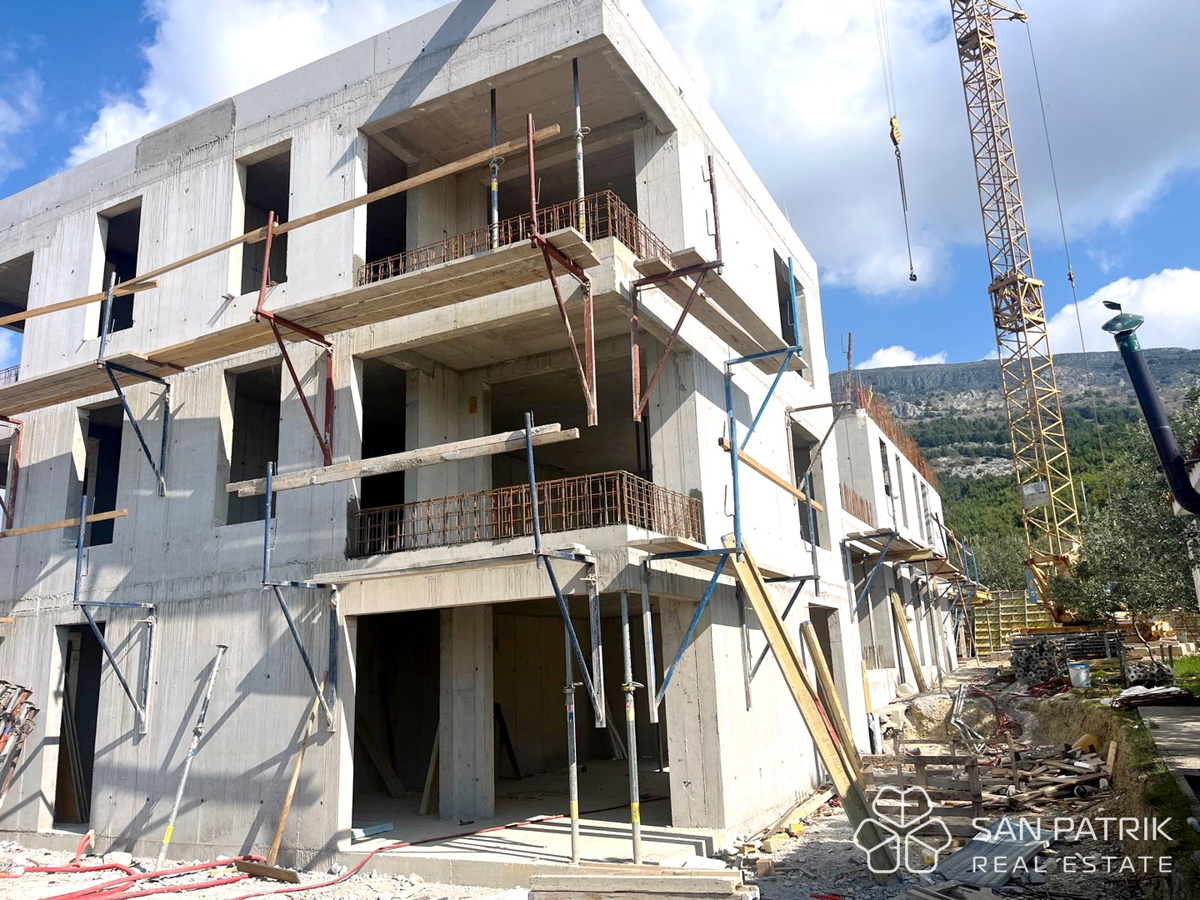 Nuova costruzione con vista mare, a 250 m dalla spiaggia, Podstrana
