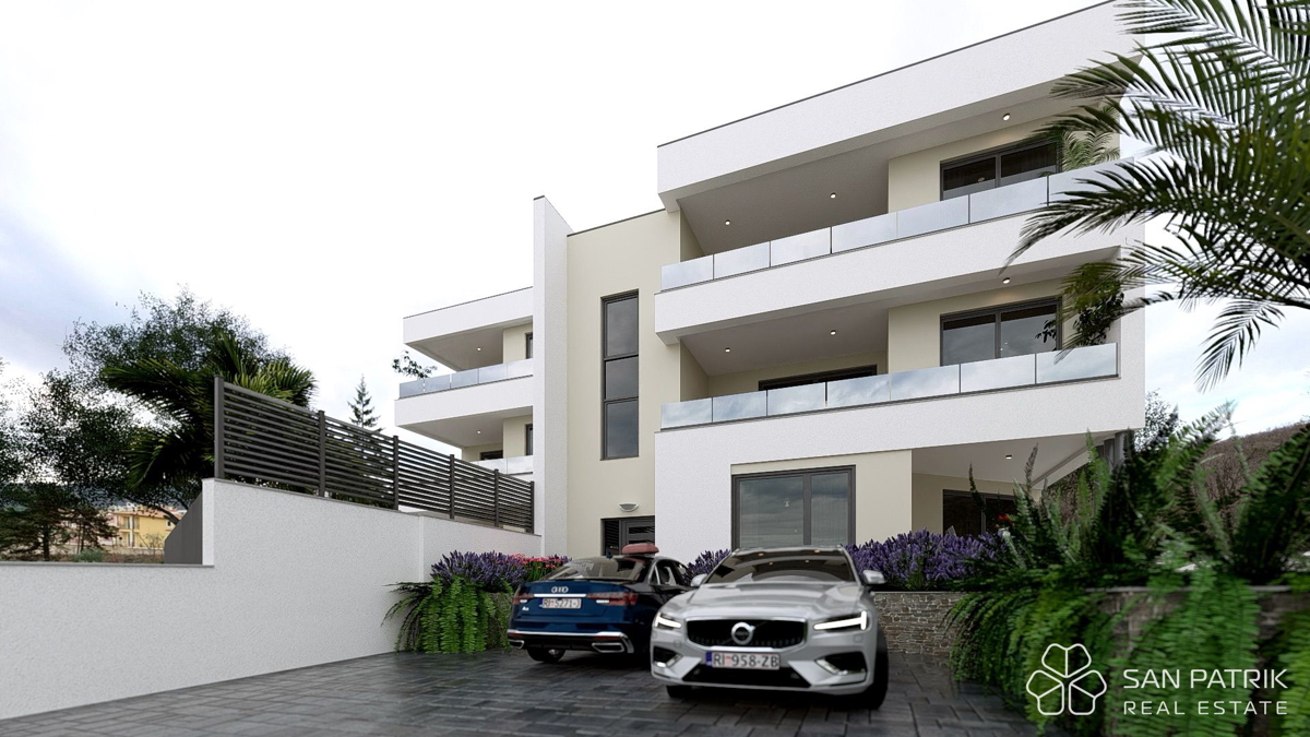 Attico moderno a Vrbnik sull'isola di Krk – vista panoramica sul mare