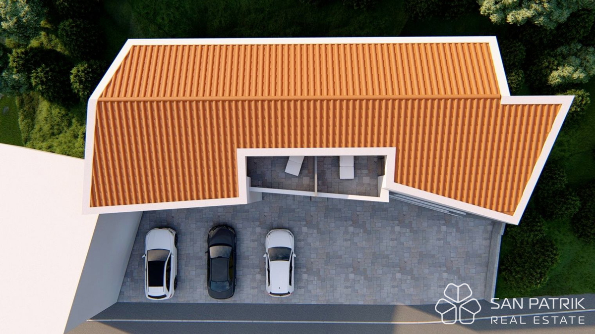 Moderna nuova costruzione vicino al centro di Vrbnik a Krk