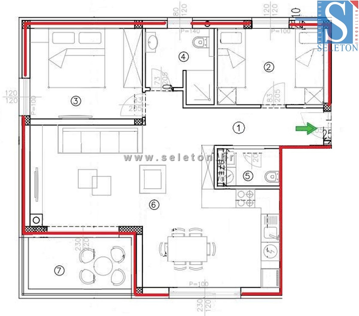Poreč-Parenzo - nuovo  appartamento di 66 m2, 2° piano, vista mare, ASCENSORE, 2 posti auto