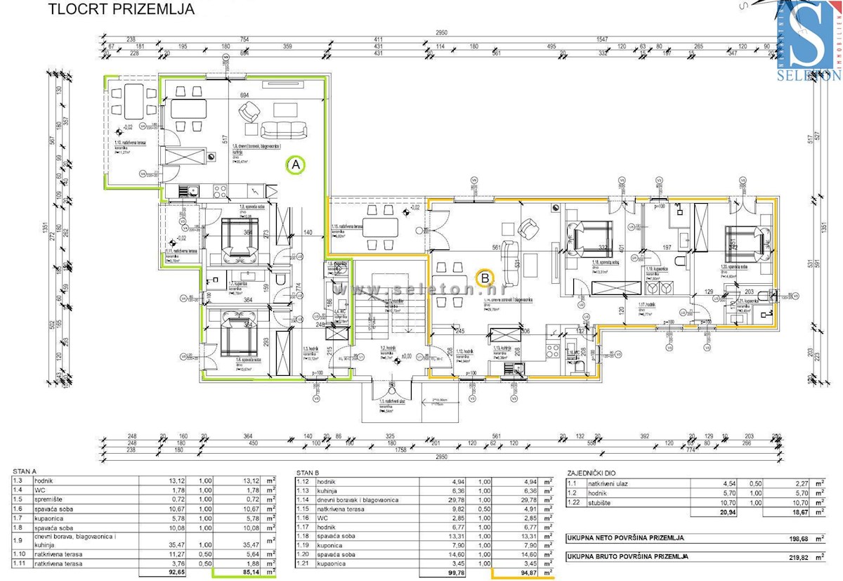 Poreč-Parenzo, appartamento in costruzione di 95 m2 con giardino privato di 115 m2, a circa 800 m dal mare (in linea d'aria)