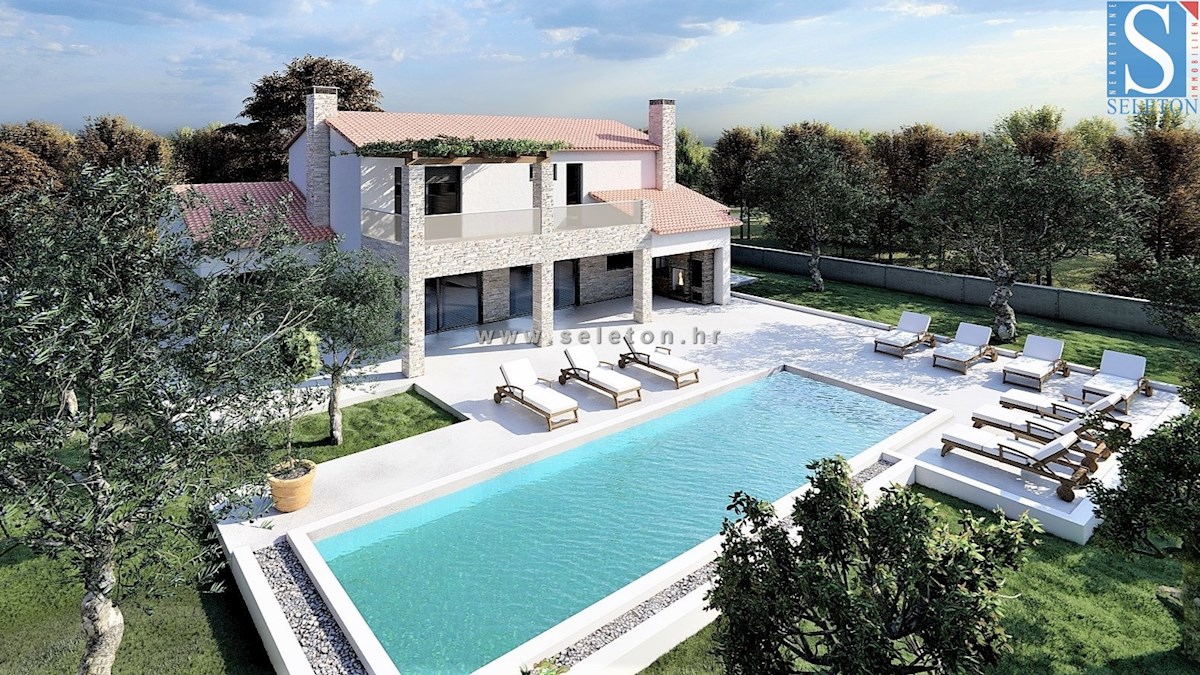 Casa indipendente di 240 m2 con vista mare, piscina e garage vicino a Poreč-Parenzo - in costruzione