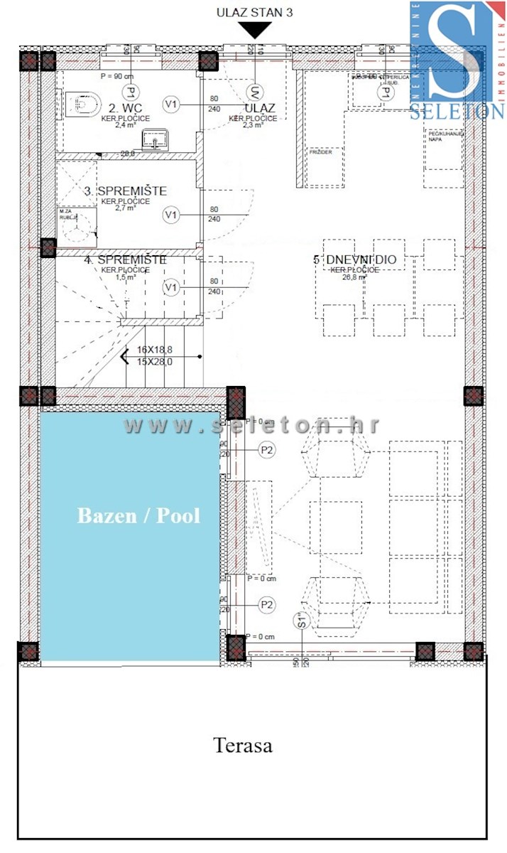 Casa a schiera di 114 m2 con piscina