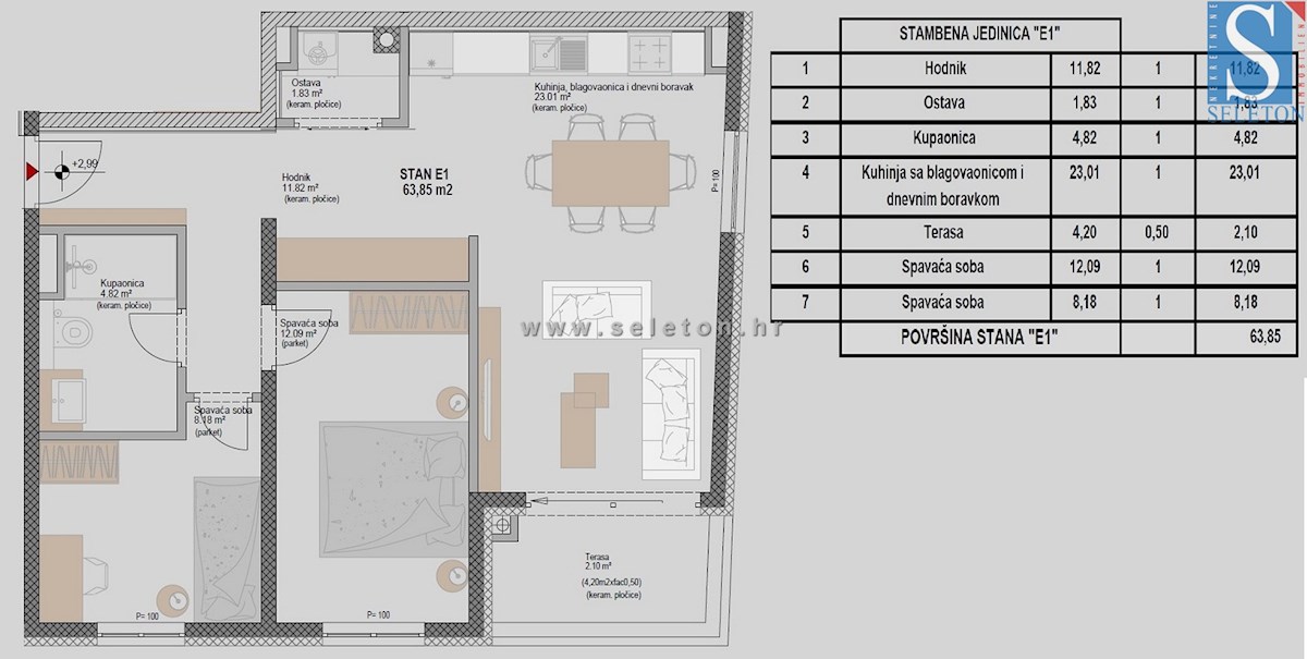 Istria, Poreč-Parenzo, appartamento di 64 m2 in un moderno edificio di nuova costruzione, 1. piano