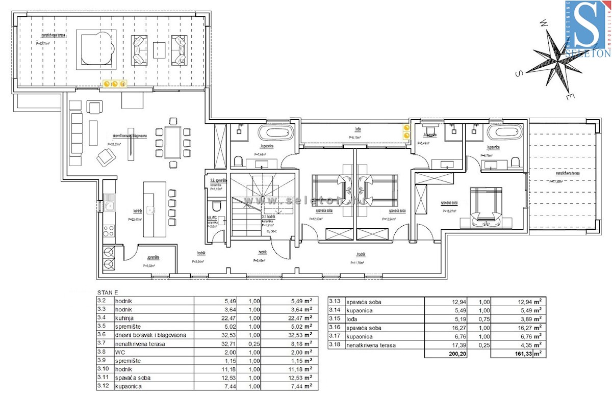 Istria, Poreč-Parenzo, nuovo appartamento di 161 m2, 2° piano, vista mare, a circa 800 m dal mare (in linea d'aria)