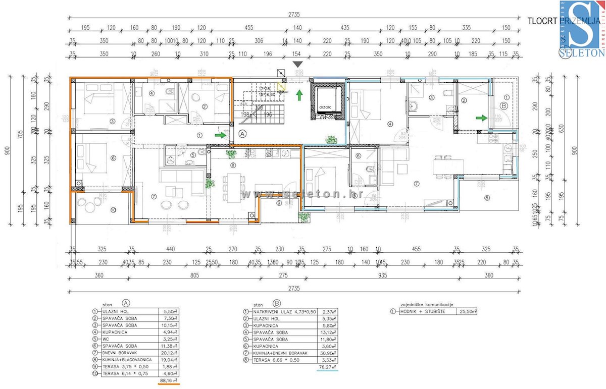 Poreč-Parenzo - appartamento in costruzione di 76 m2 con giardino, due posti auto