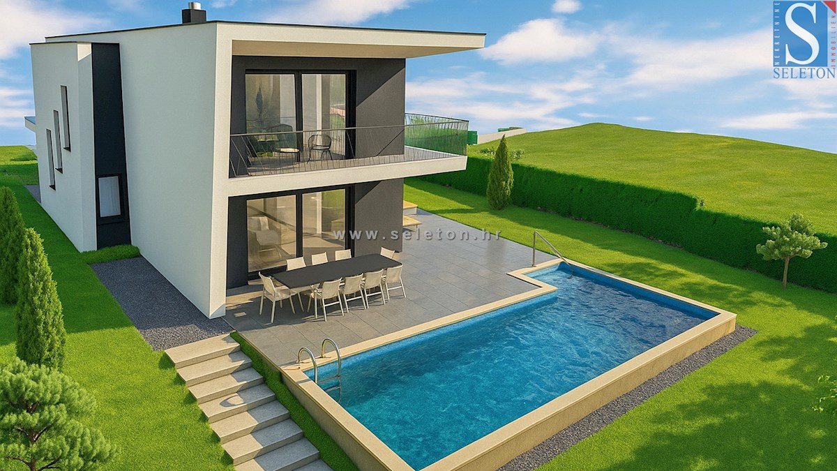 Moderna casa indipendente di 243 m2 con piscina di 36 m2 nelle vicinanze di Poreč-Parenzo - in costruzione