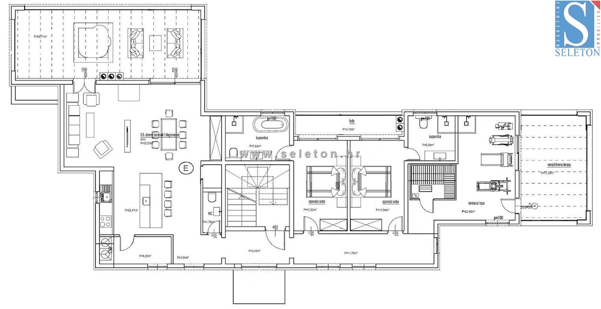 Poreč-Parenzo, appartamento in costruzione di 161 m2, 2° piano, vista mare, a circa 800 m dal mare (in linea d'aria)