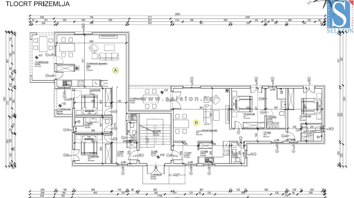 Poreč-Parenzo, appartamento in costruzione di 95 m2 con giardino privato di 115 m2, a circa 800 m dal mare (in linea d'aria)