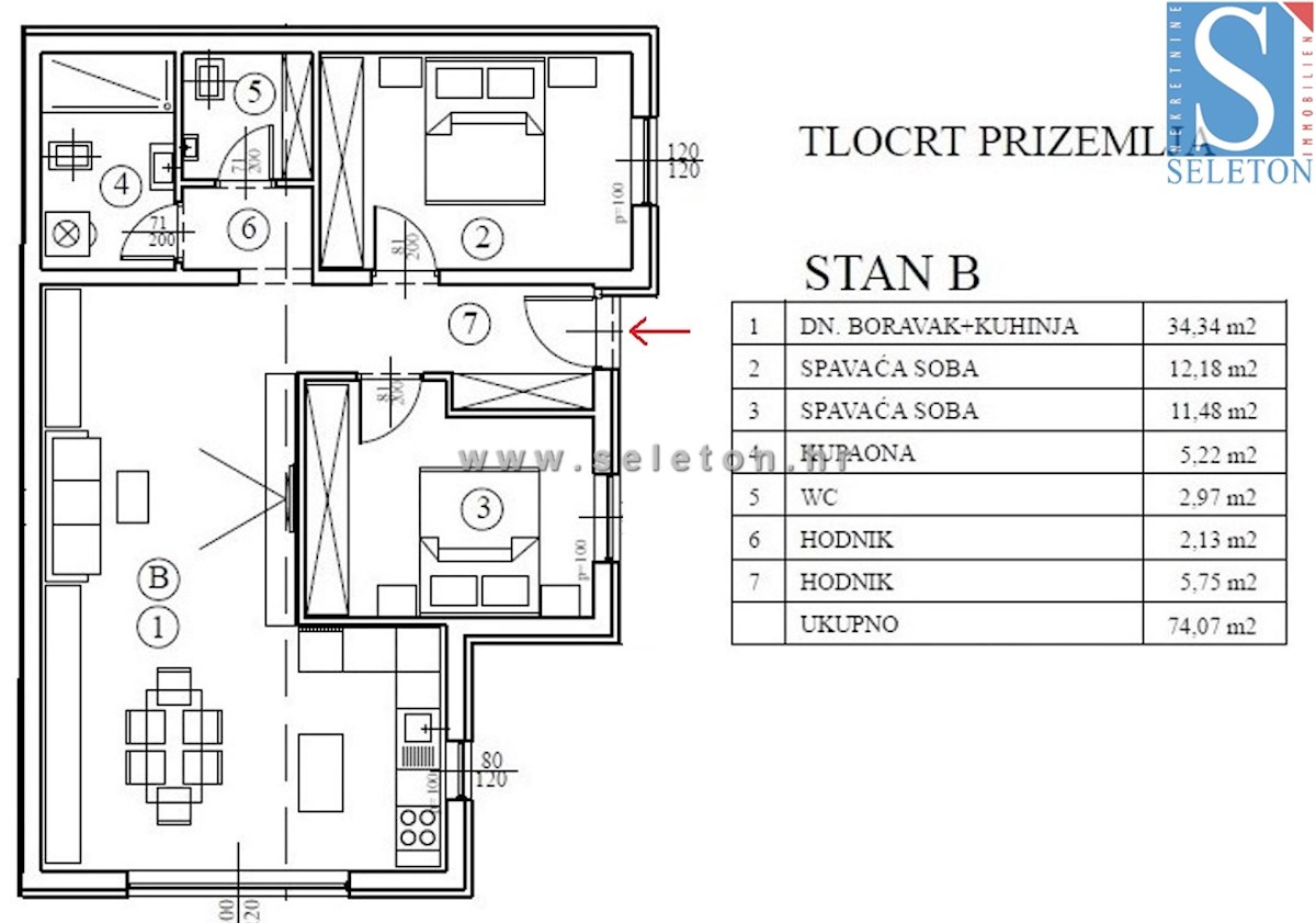 Poreč-Parenzo, appartamento in costruzione di 74 m2 + terrazza 15 m2, giardino privato, 800 m dal mare / 1 km dal centro