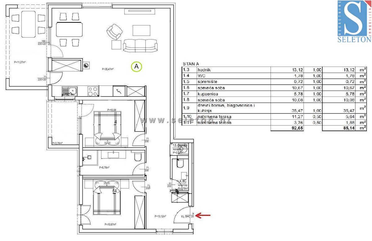 Poreč-Parenzo, appartamento in costruzione di 85 m2 con giardino privato di 147 m2, a circa 800 m dal mare (in linea d'aria)