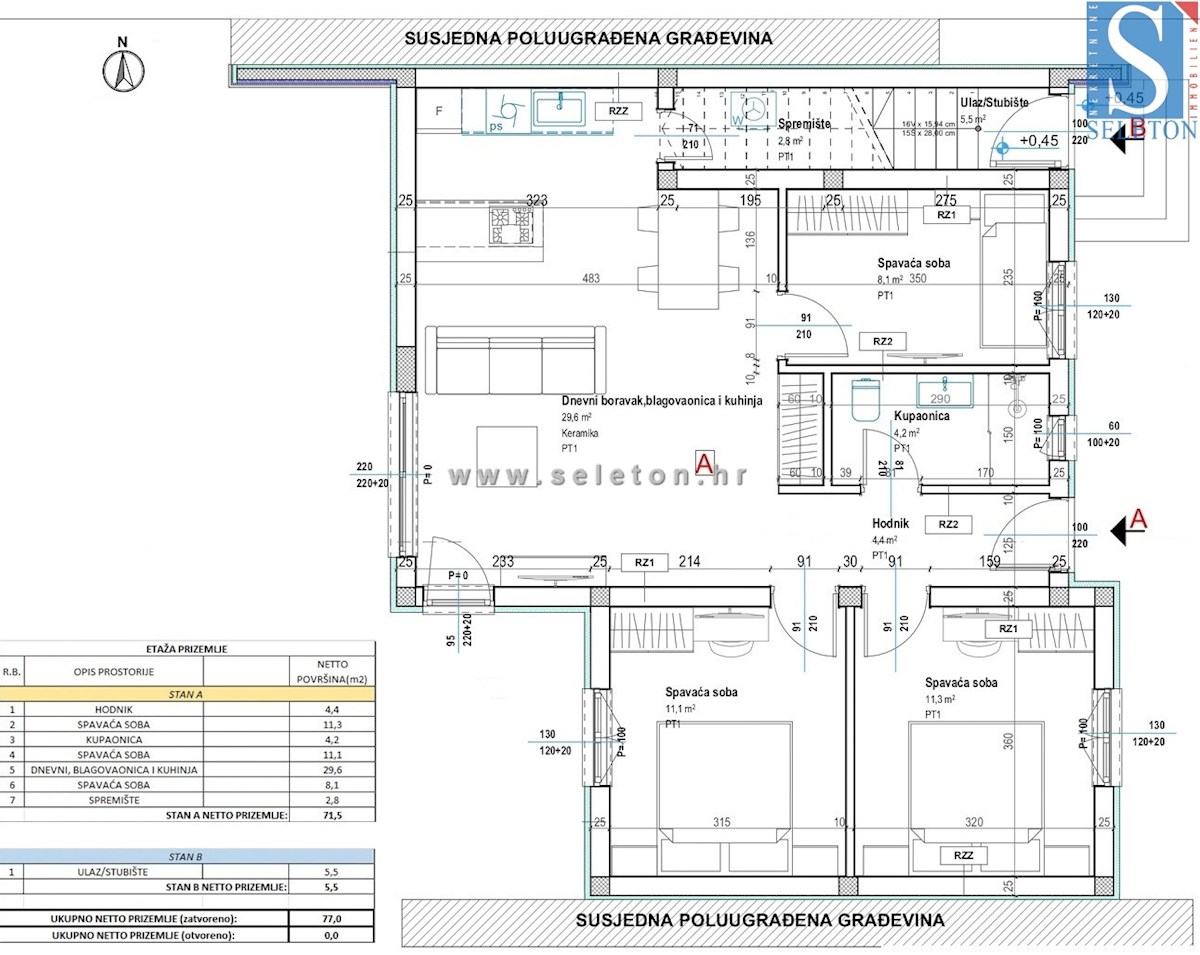 Poreč-Parenzo - dintorni, nuovo appartamento di 68 m2, 3 camere da letto, 2 posti auto