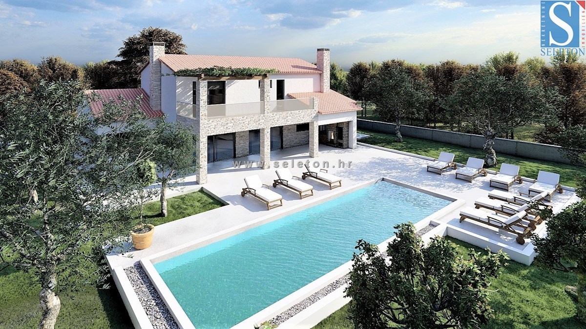 Casa indipendente di 240 m2 con vista mare, piscina e garage vicino a Parenzo - in costruzione