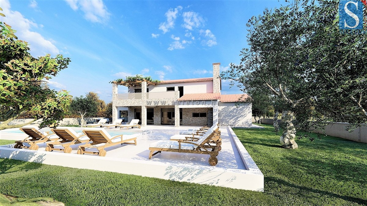 Casa indipendente di 240 m2 con vista mare, piscina e garage vicino a Parenzo - in costruzione