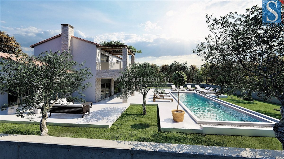 Casa indipendente di 240 m2 con vista mare, piscina e garage vicino a Poreč-Parenzo - in costruzione