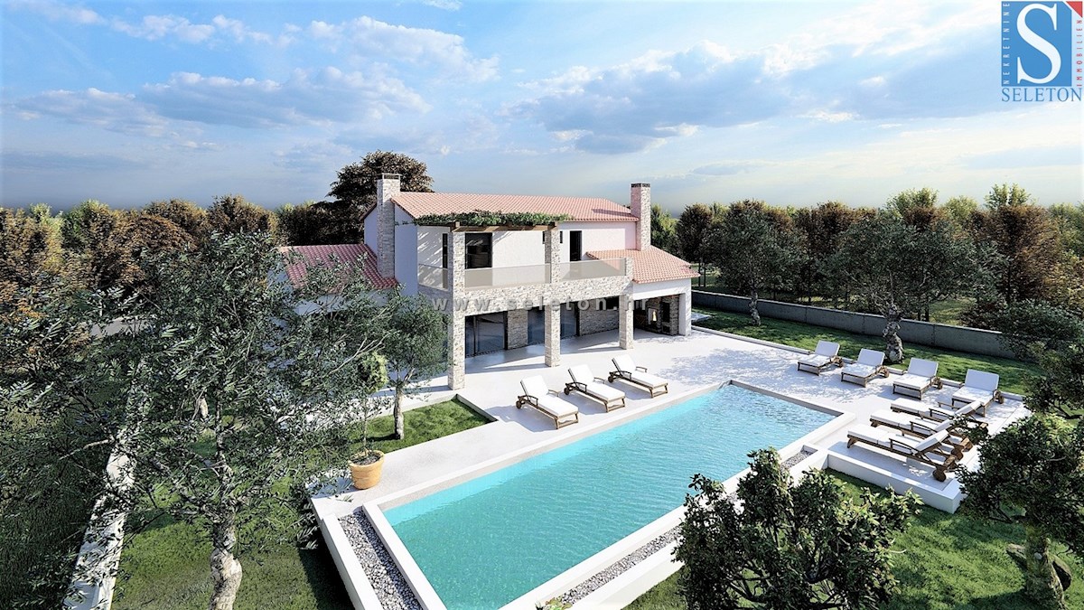 Casa indipendente di 240 m2 con vista mare, piscina e garage vicino a Poreč-Parenzo - in costruzione