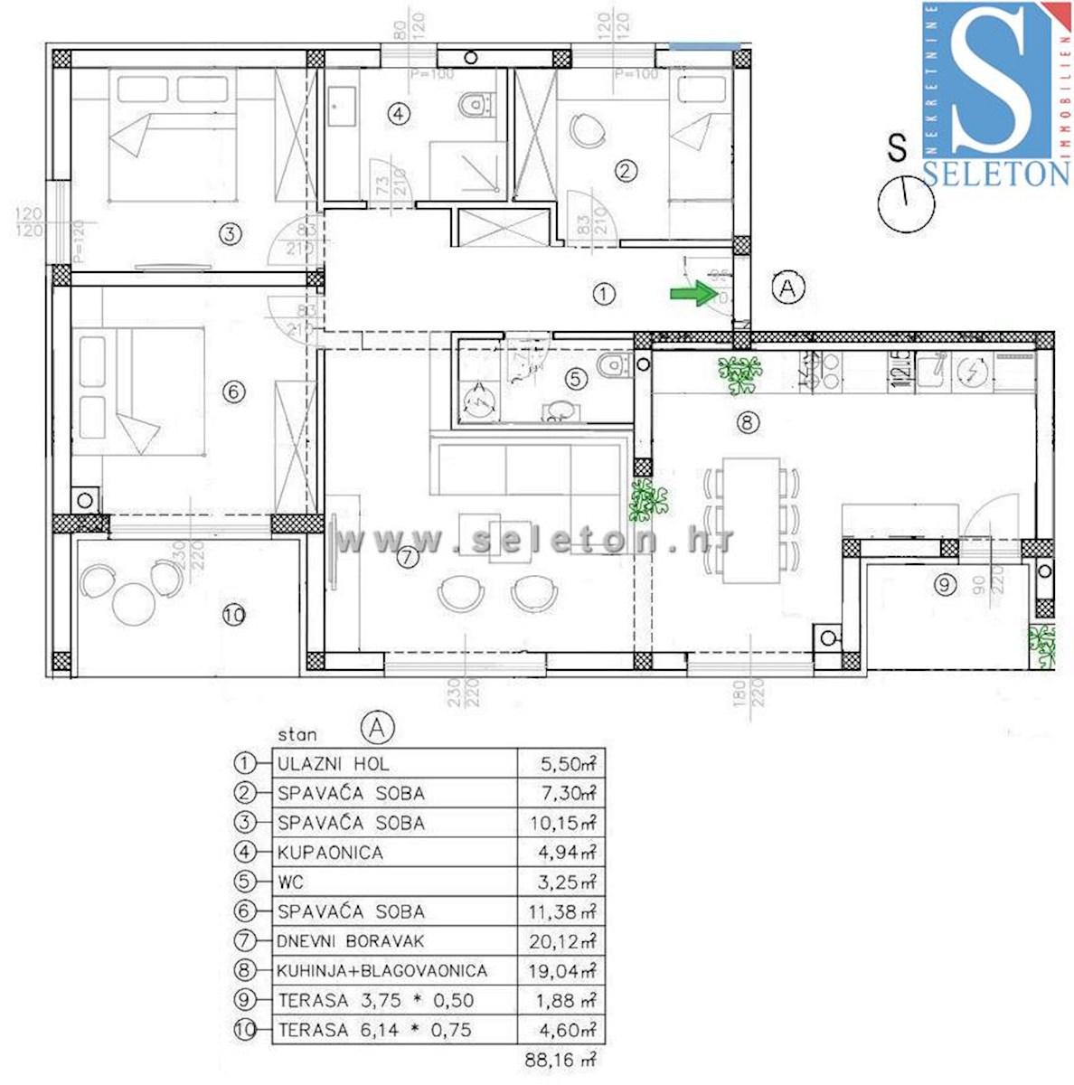 Poreč-Parenzo - appartamento in costruzione di 88 m2 con giardino, due posti auto