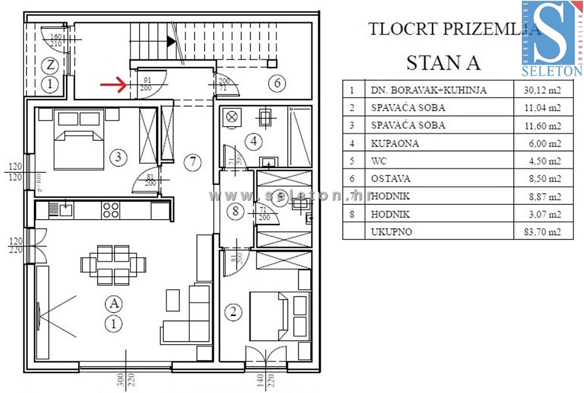 Poreč-Parenzo, appartamento in costruzione di 84 m2 + terrazza 15 m2, giardino privato, 800 m dal mare / 1 km dal centro