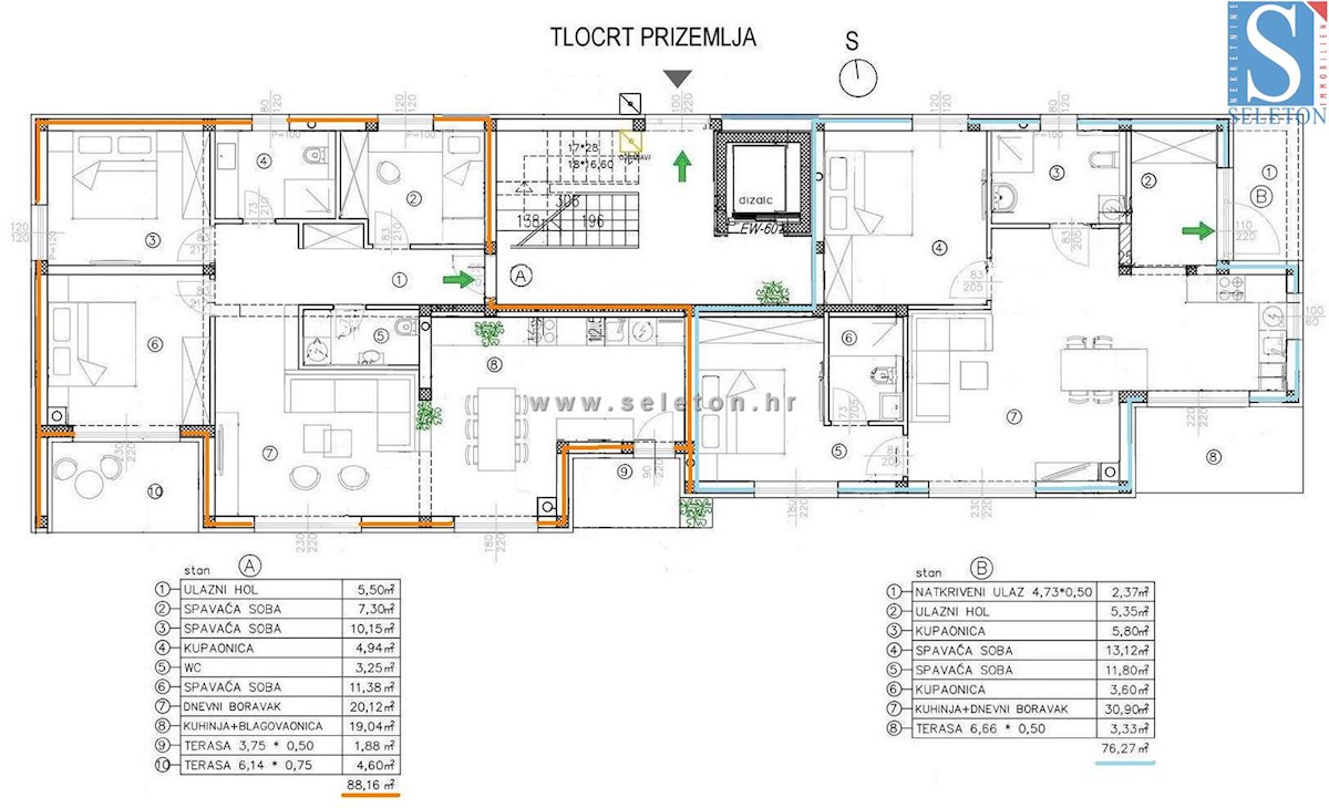 Poreč-Parenzo - appartamento in costruzione di 76 m2 con giardino, due posti auto