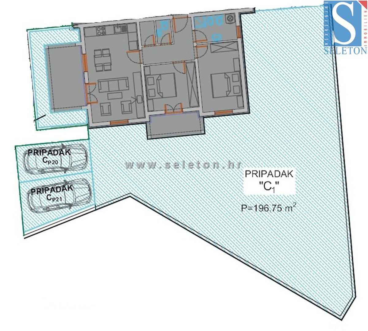 Istria, nuovo appartamento nelle vicinanze di Poreč-Parenzo di 72 m2 con giardino di 200 m2