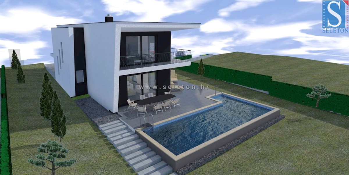 Moderna casa indipendente di 243 m2 con piscina di 36 m2 nelle vicinanze di Poreč-Parenzo - in costruzione