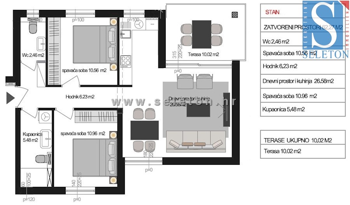 Nuovo appartamento di 67 m2 con vista mare, ASCENSORE, 2 posti auto - in costruzione