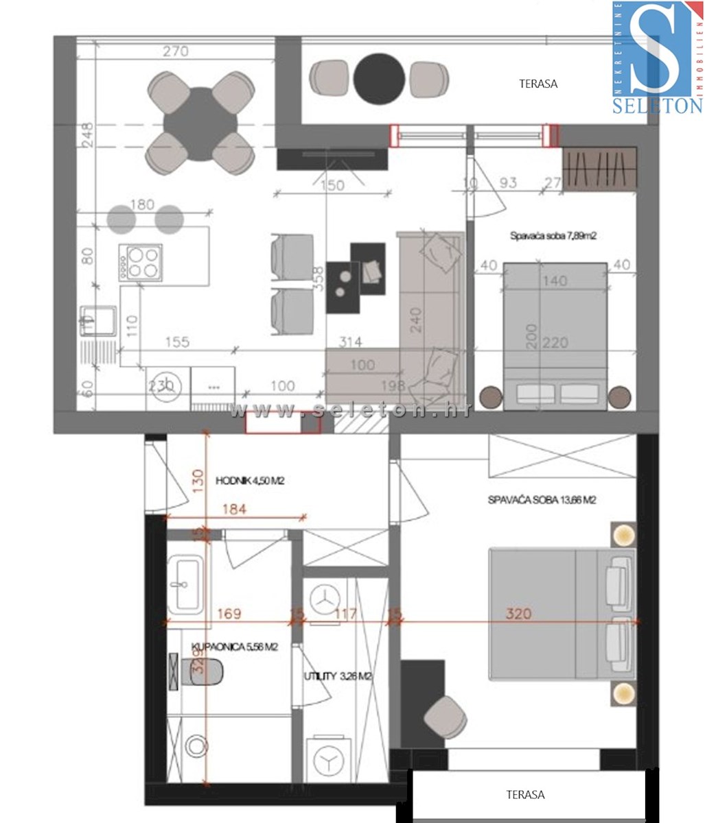 Appartamento a Poreč-Parenzo di 68 m2, vicino al centro e alla spiaggia