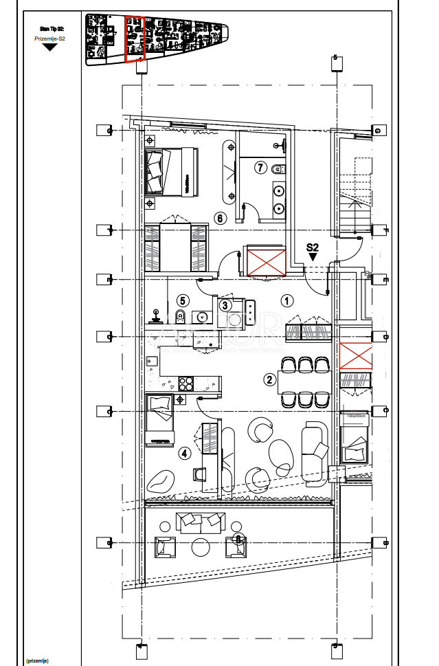 Appartamento Kantrida, Rijeka, 118,29m2
