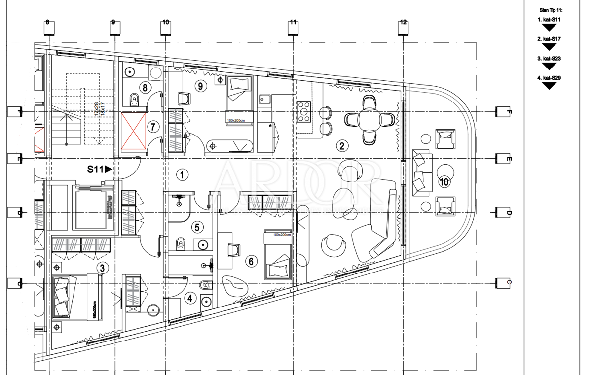 Appartamento Kantrida, Rijeka, 118,29m2