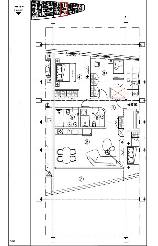 Appartamento Kantrida, Rijeka, 118,29m2