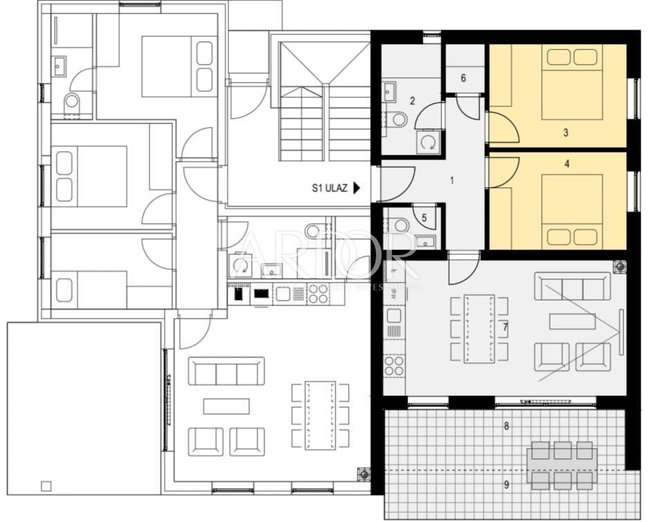 Appartamento Gajac, Novalja, 80m2