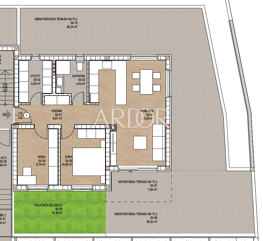 Appartamento Viškovo, 89,66m2