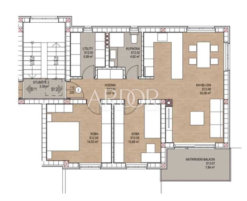 Appartamento Viškovo, 76,40m2