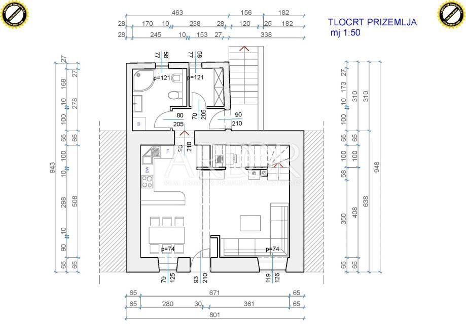 Casa Barbat na Rabu, Rab, 100m2