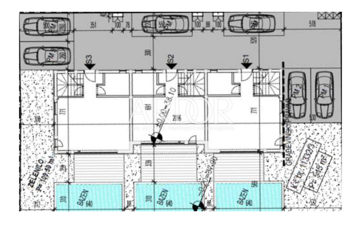 Appartamento Mandre, Kolan, 87,60m2
