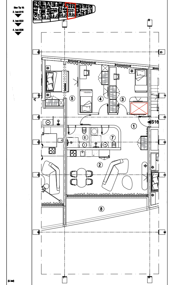 Appartamento Kantrida, Rijeka, 118,29m2