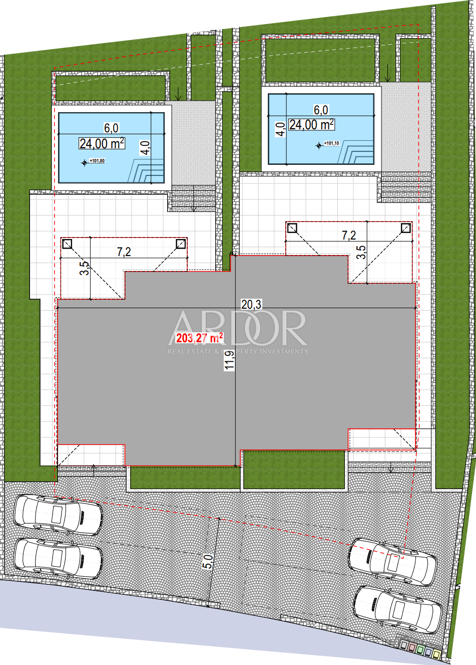 Terreno Tribulje, Dobrinj, 561,47m2