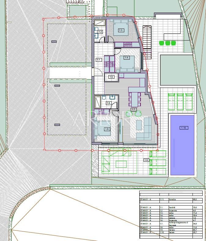 Appartamento Krk, 171m2