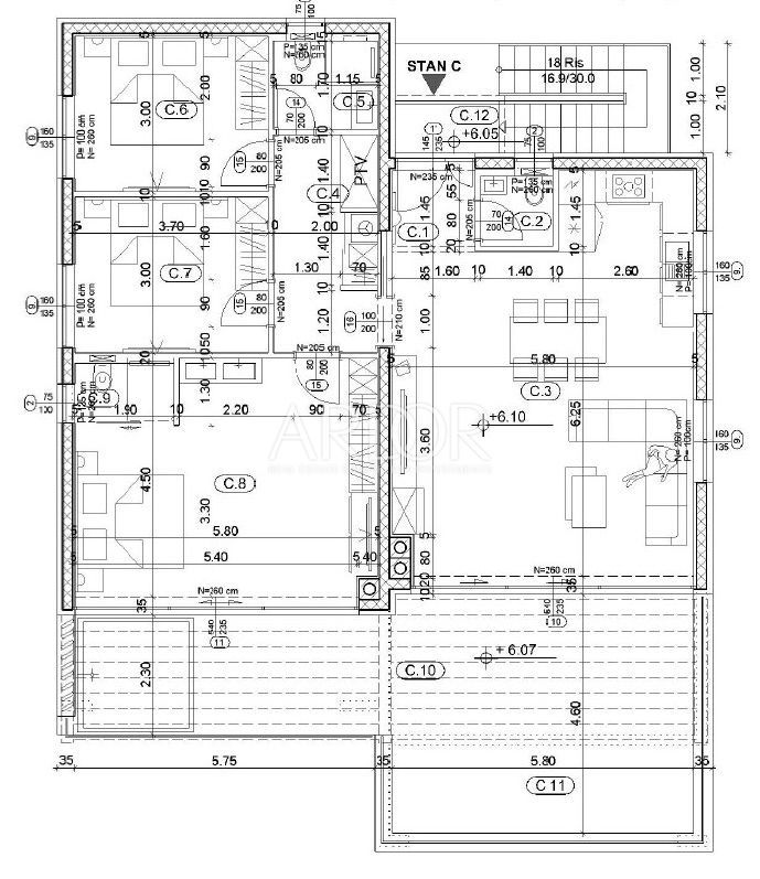 Appartamento Lovran, 154m2