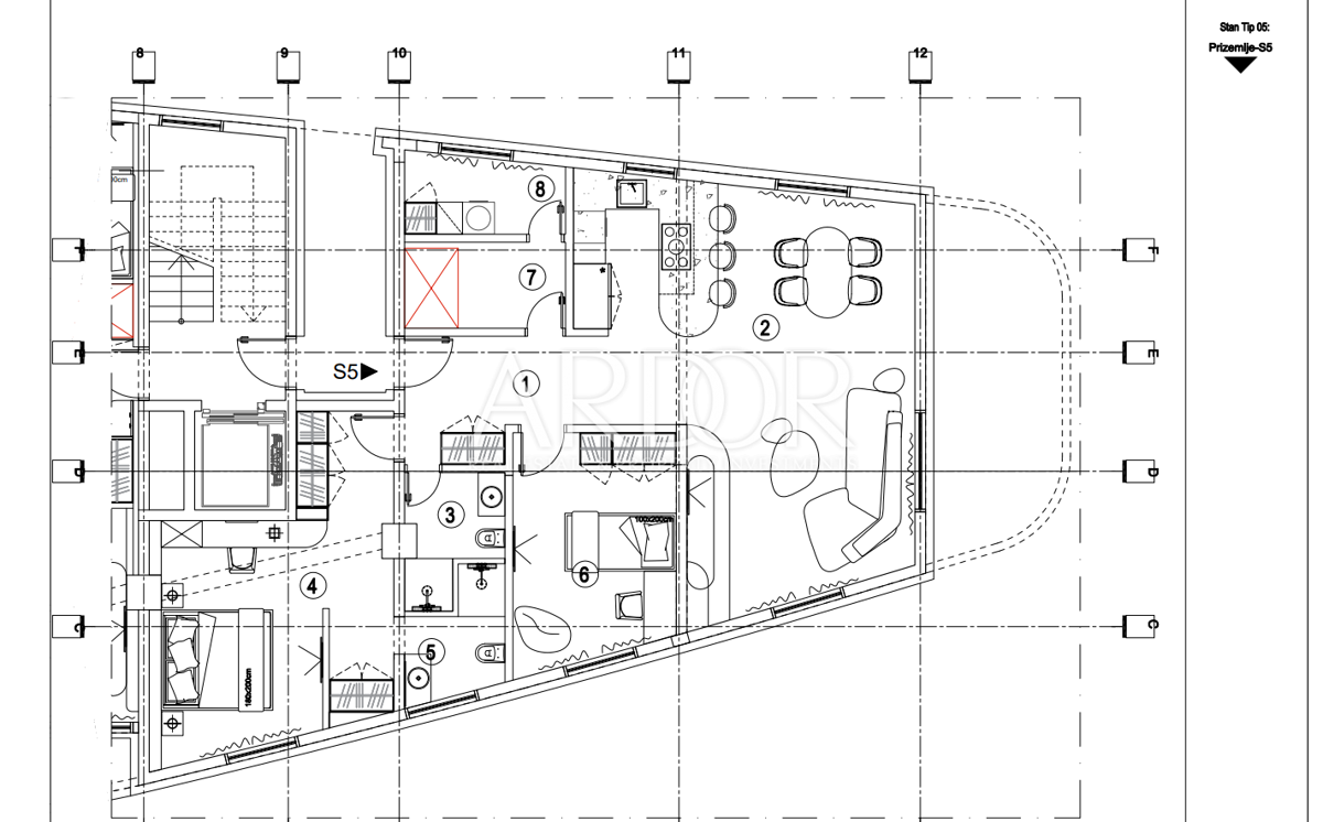 Appartamento Kantrida, Rijeka, 118,29m2