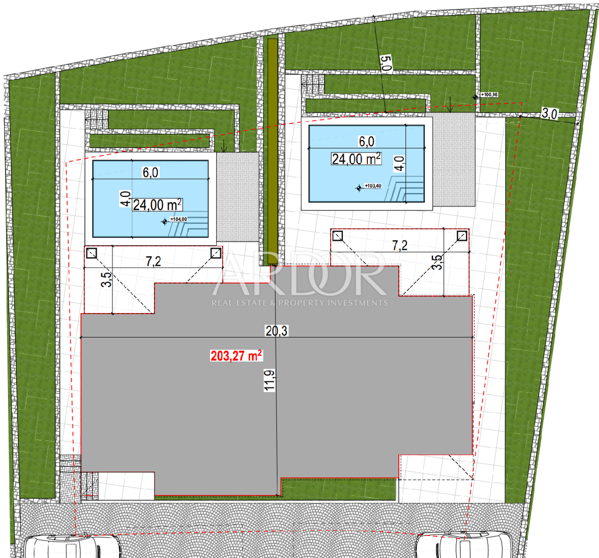Terreno Tribulje, Dobrinj, 561,47m2