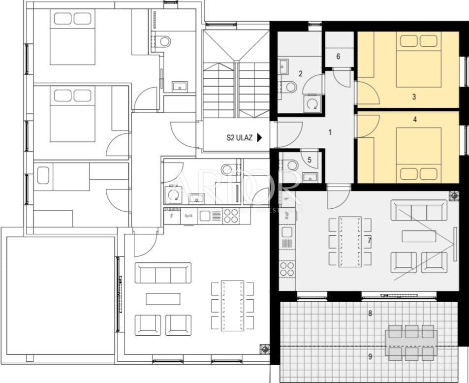 Appartamento Gajac, Novalja, 73m2
